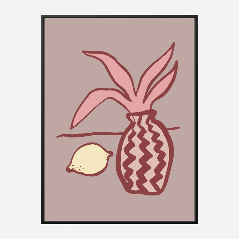 Pink Lemon Wall Art Print