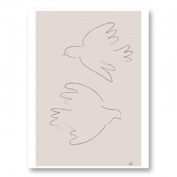 Two Doves Wall Art Print