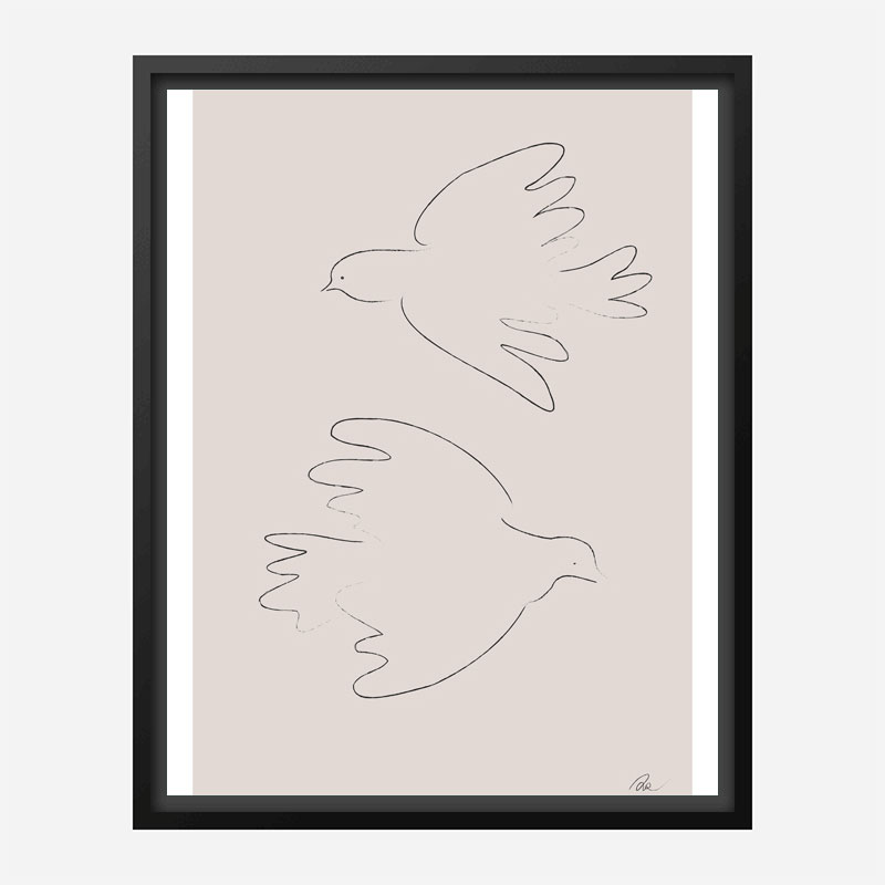 Two Doves Wall Art Print