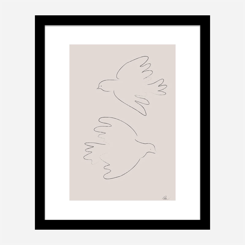 Two Doves Wall Art Print