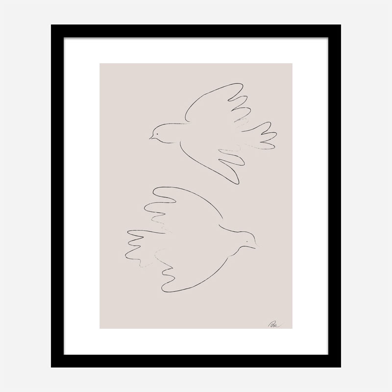 Two Doves Wall Art Print