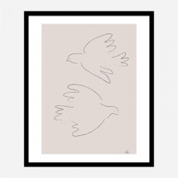 Two Doves Wall Art Print