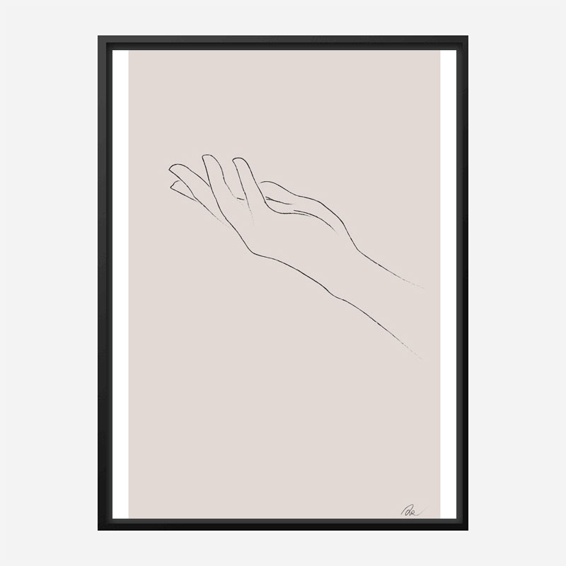 Hand Line Art Print