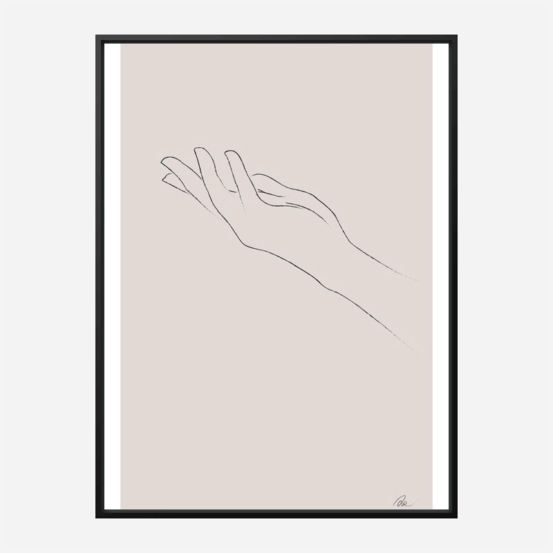 Hand Line Art Print