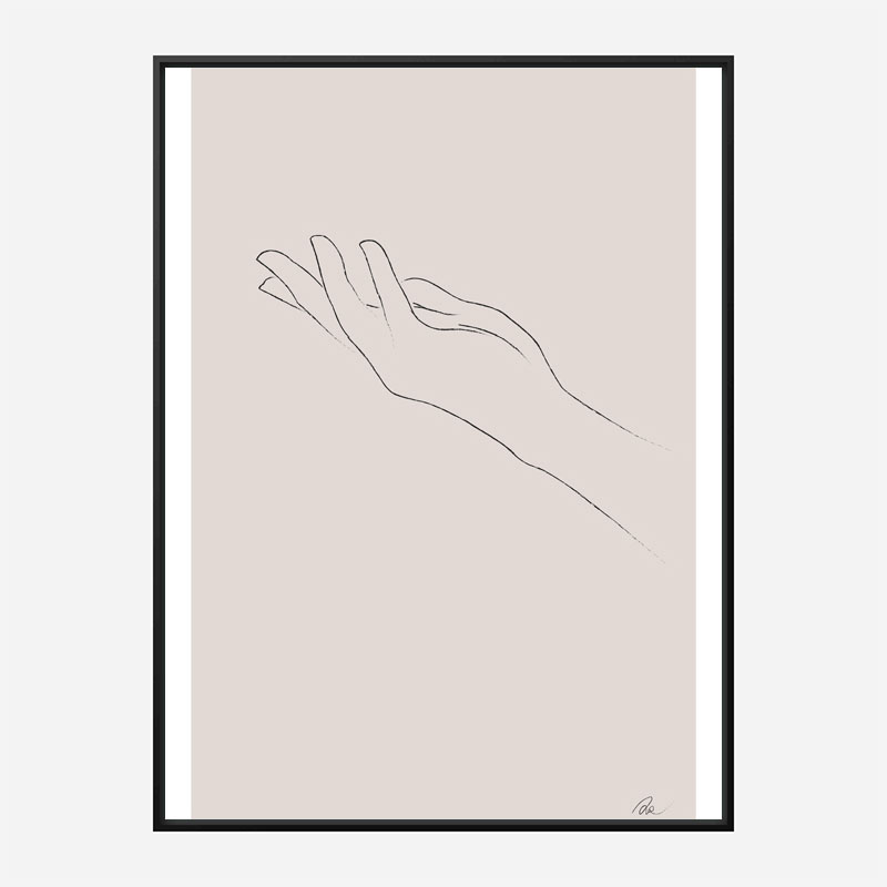 Hand Line Art Print