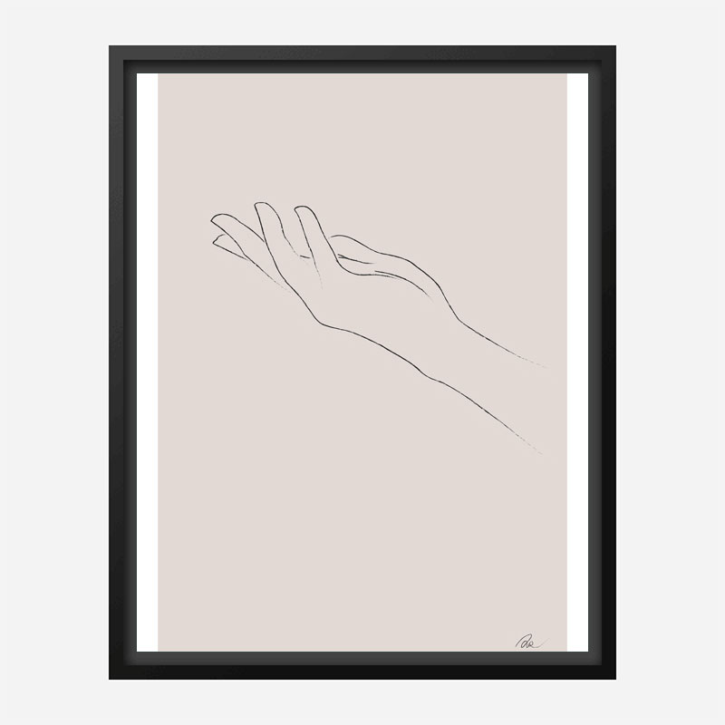 Hand Line Art Print