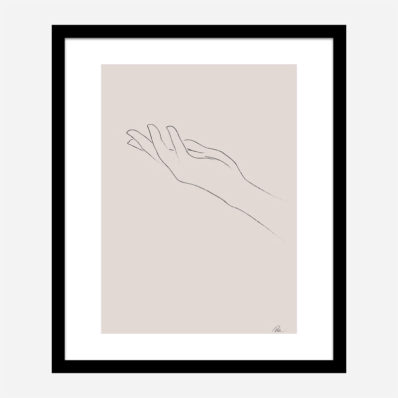 Hand Line Art Print