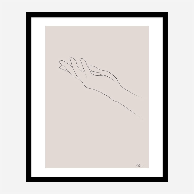 Hand Line Art Print