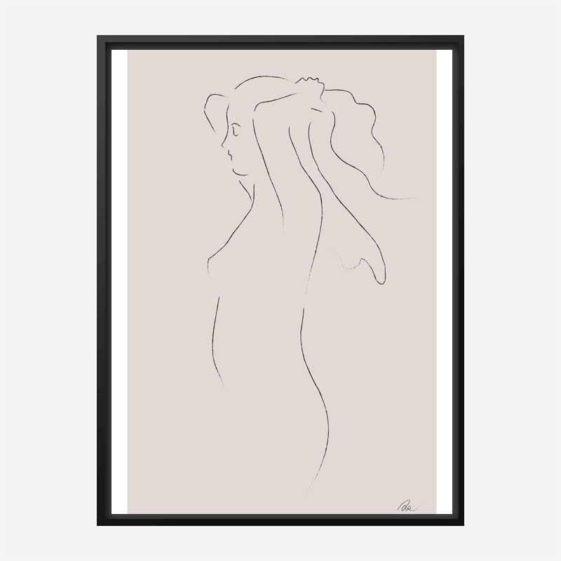 Woman Line Art Print