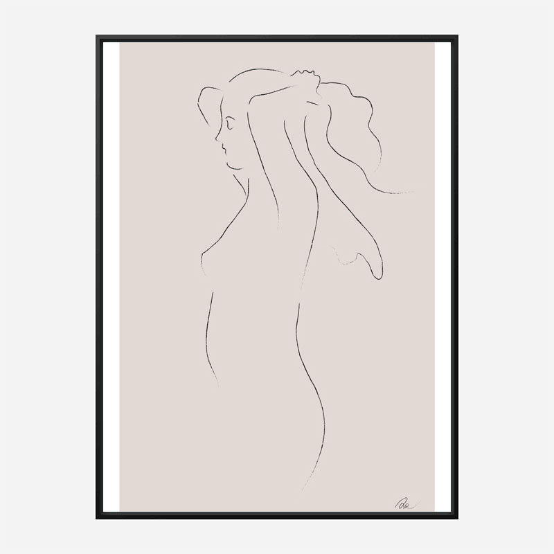 Woman Line Art Print