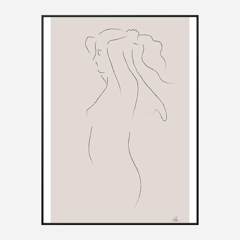 Woman Line Art Print