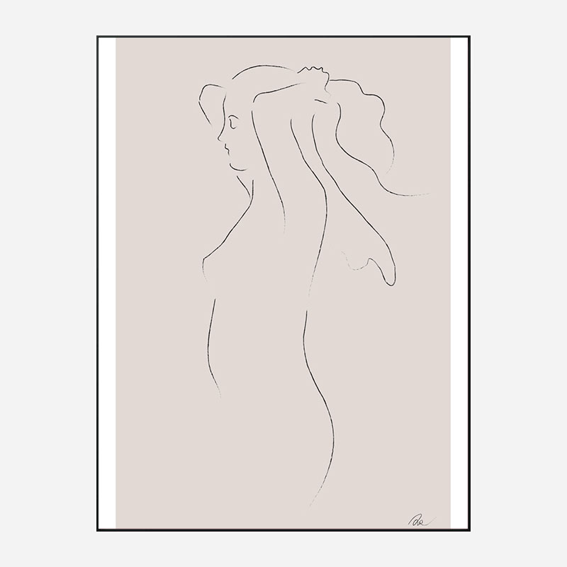 Woman Line Art Print