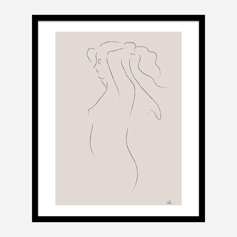 Woman Line Art Print