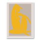 Yellow Figure Line Art Print