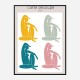 Four Figures Line Art Print Four Figures Line Art Print