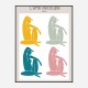 Four Figures Line Art Print Four Figures Line Art Print