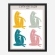 Four Figures Line Art Print Four Figures Line Art Print
