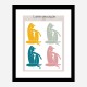 Four Figures Line Art Print Four Figures Line Art Print