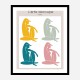 Four Figures Line Art Print Four Figures Line Art Print