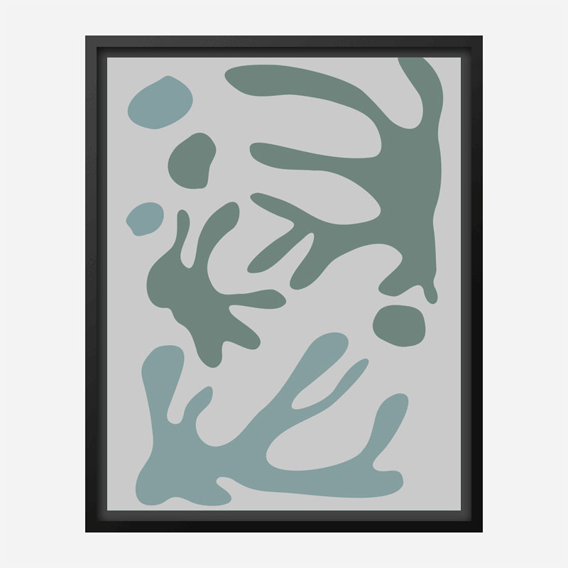 Seaweed Teal No 1 Wall Art Print