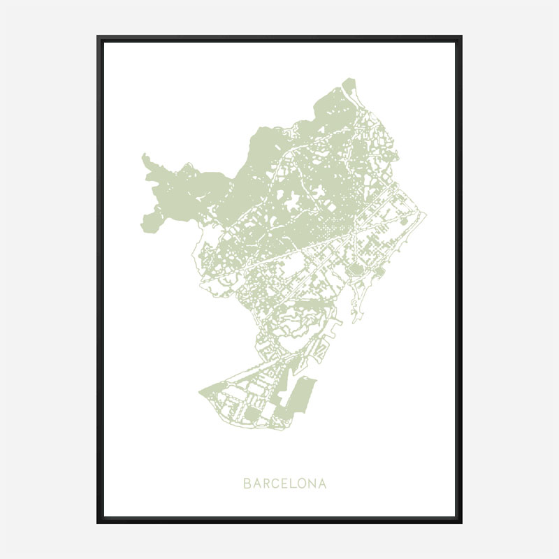 Barcelona Map Wall Art Print