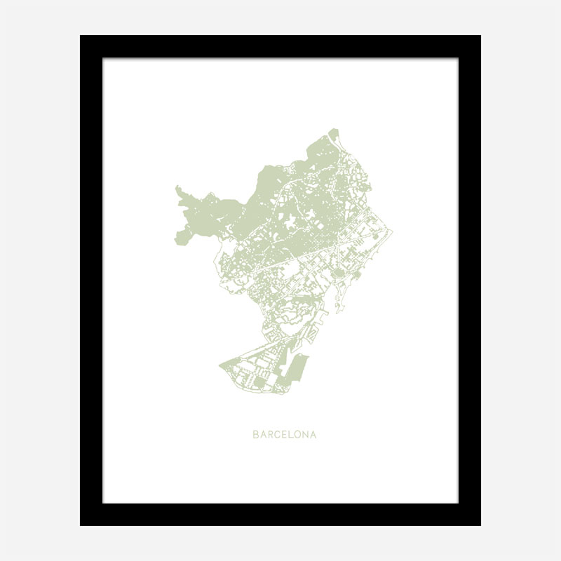 Barcelona Map Wall Art Print