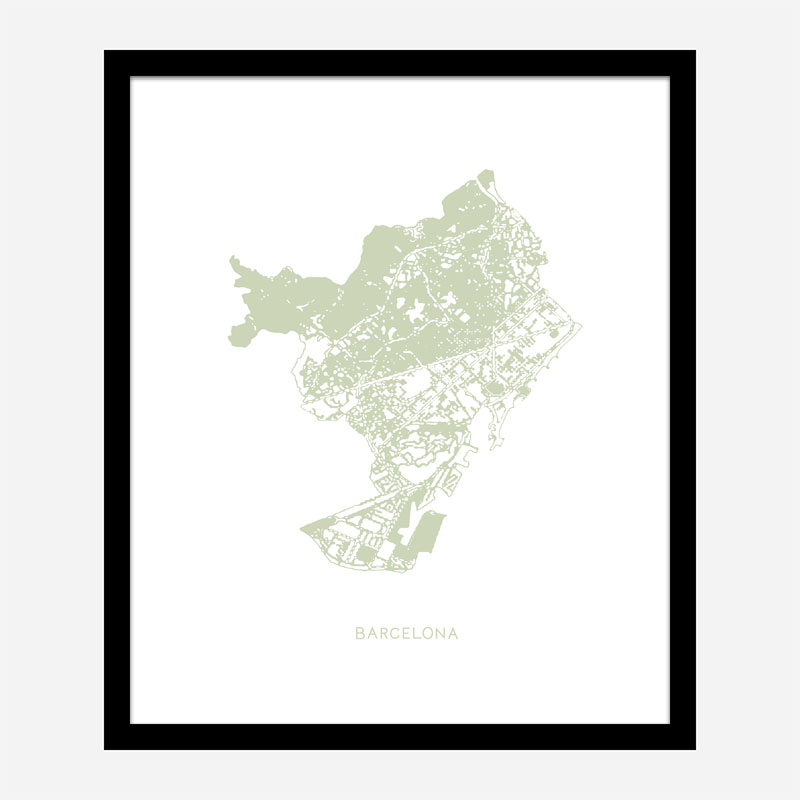 Barcelona Map Wall Art Print