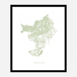 Barcelona Map Wall Art Print