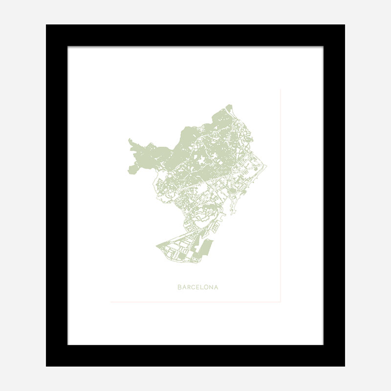 Barcelona Map Wall Art Print