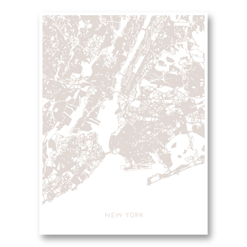 New York Map Wall Art Print