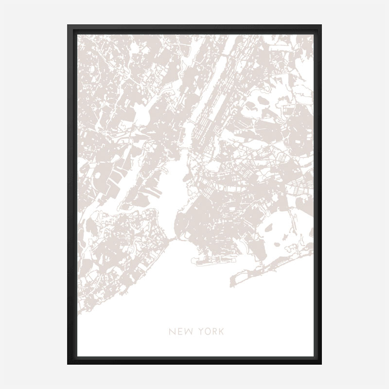 New York Map Wall Art Print