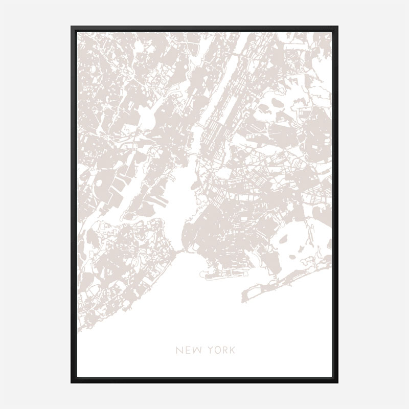 New York Map Wall Art Print