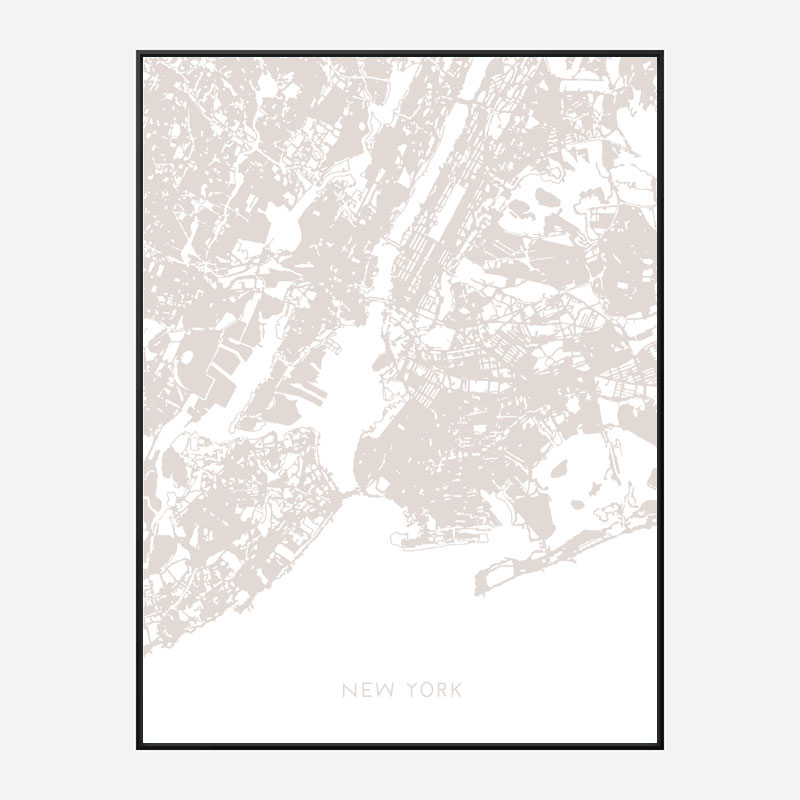 New York Map Wall Art Print