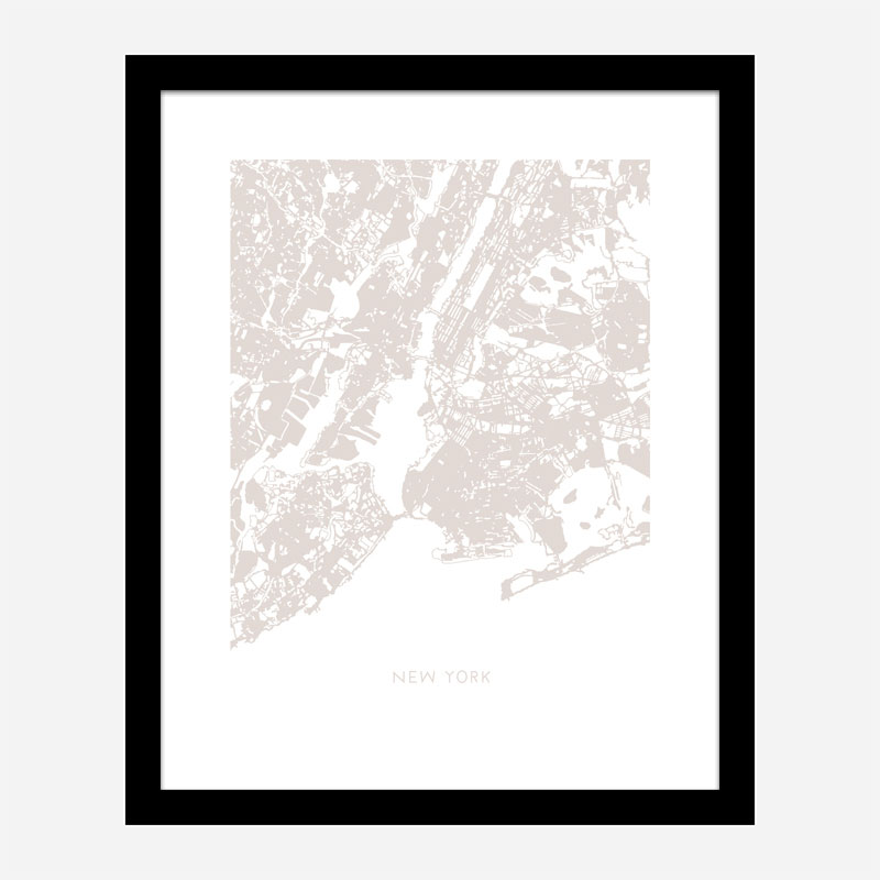 New York Map Wall Art Print