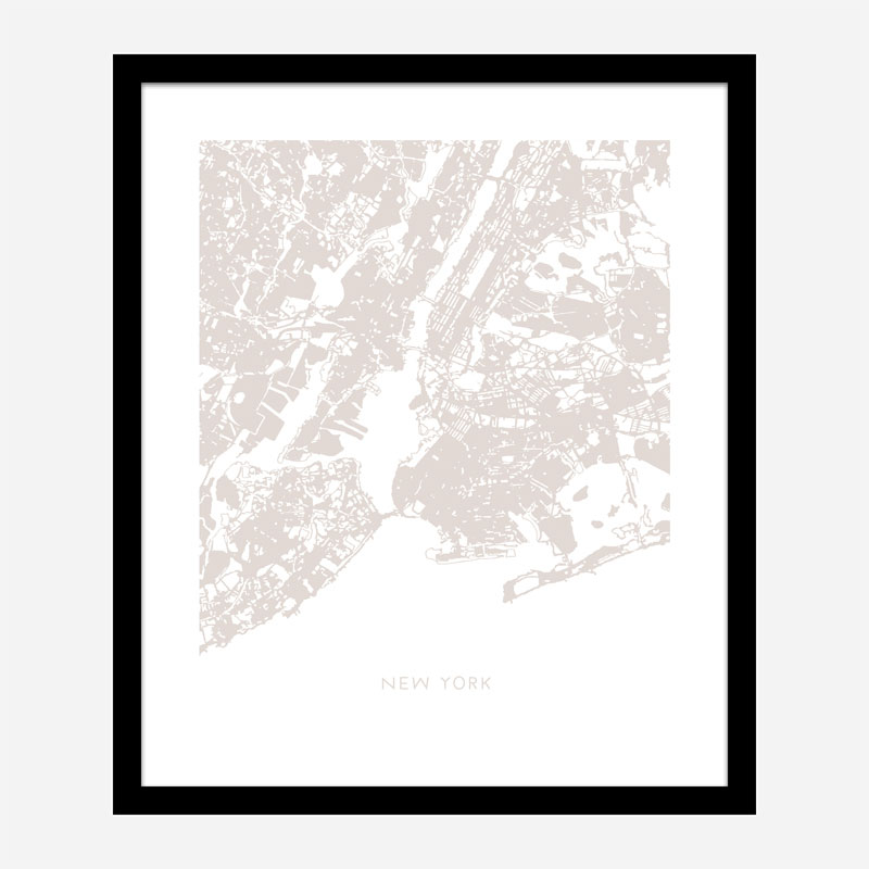 New York Map Wall Art Print