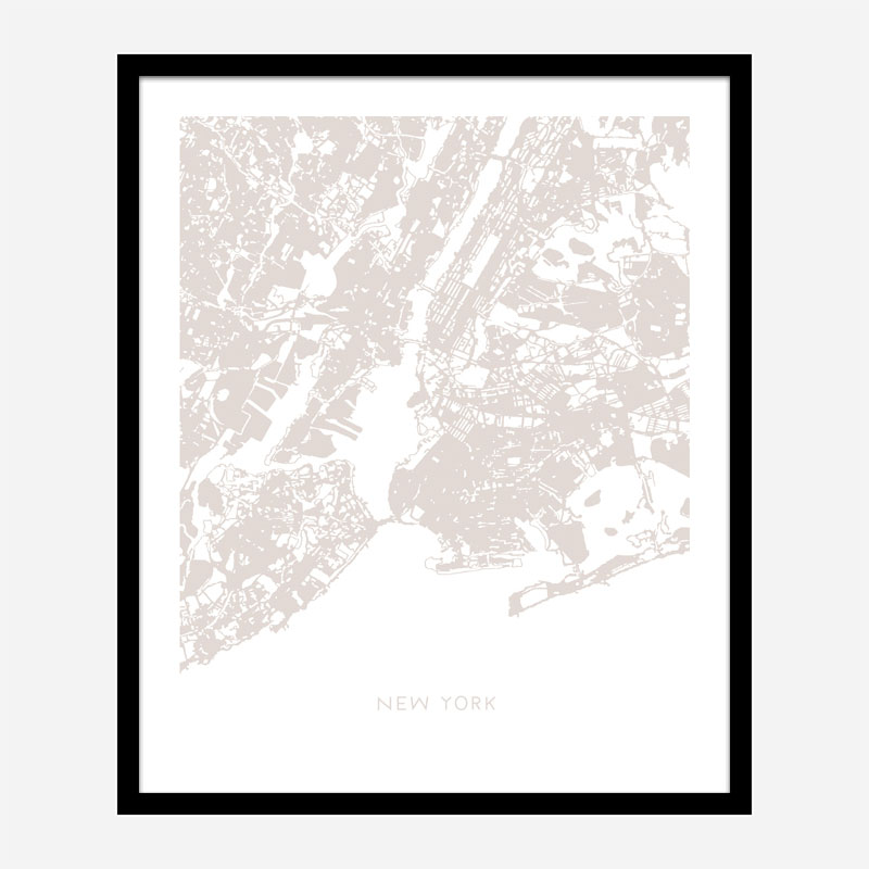 New York Map Wall Art Print