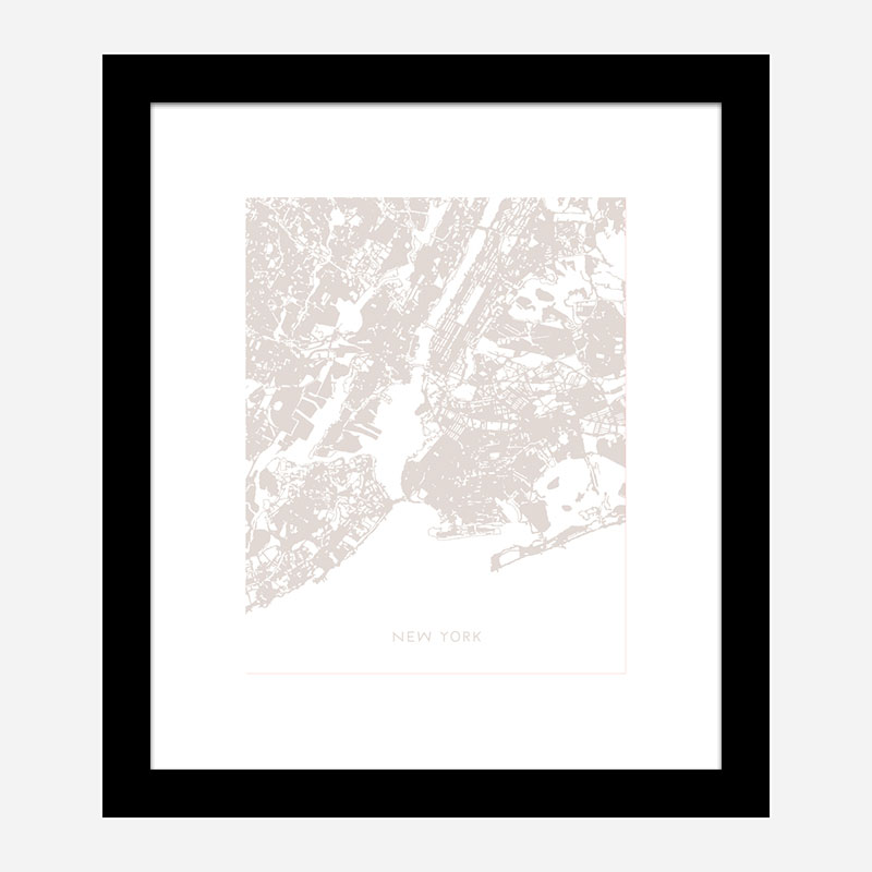 New York Map Wall Art Print