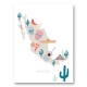 Mexico Map No 1 Art Print