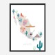 Mexico Map No 1 Art Print