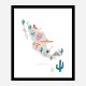 Mexico Map No 1 Art Print