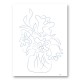 Flower Bouquet Sketch Art Print