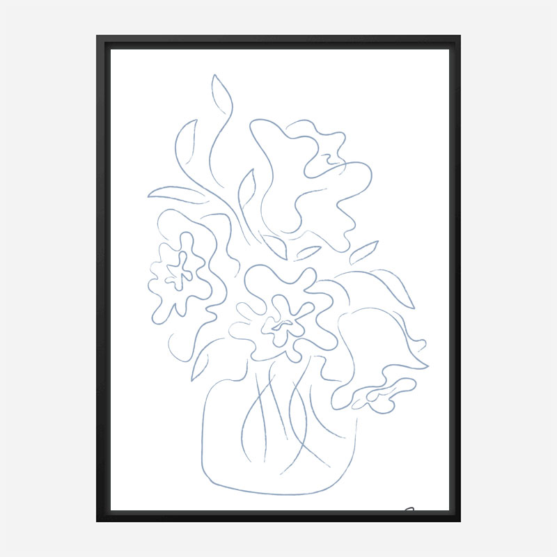 Flower Bouquet Sketch Art Print