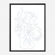 Flower Bouquet Sketch Art Print