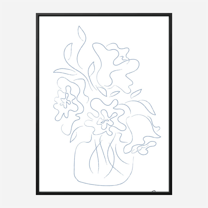 Flower Bouquet Sketch Art Print