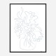 Flower Bouquet Sketch Art Print