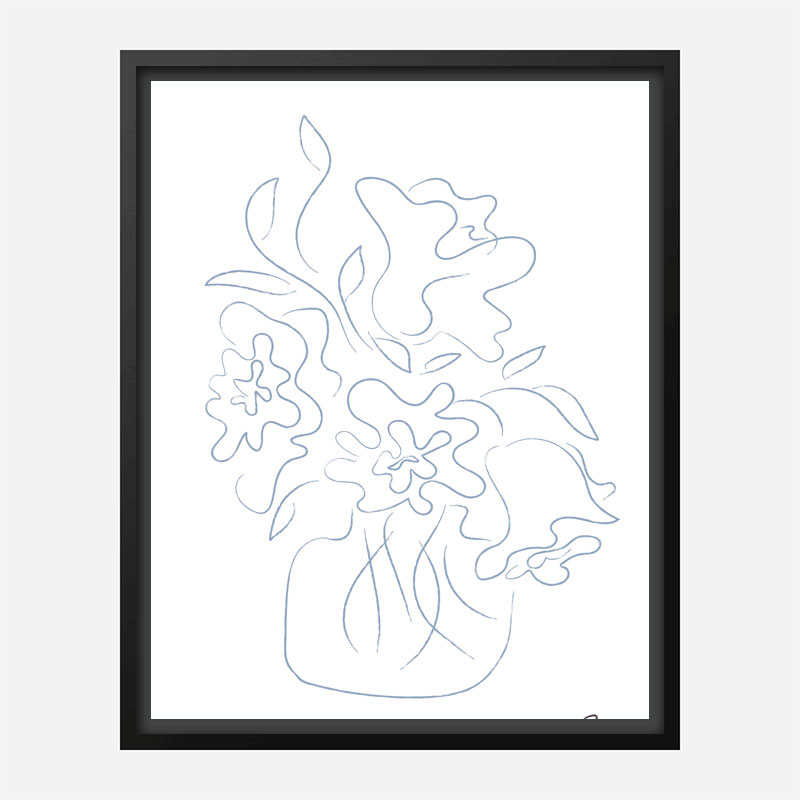 Flower Bouquet Sketch Art Print