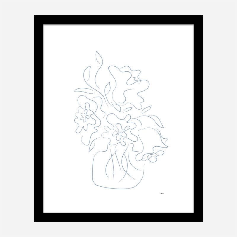 Flower Bouquet Sketch Art Print