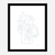 Flower Bouquet Sketch Art Print