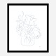 Flower Bouquet Sketch Art Print