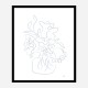 Flower Bouquet Sketch Art Print